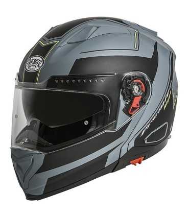 Casque modulaire Premier Delta RG Y gris matt