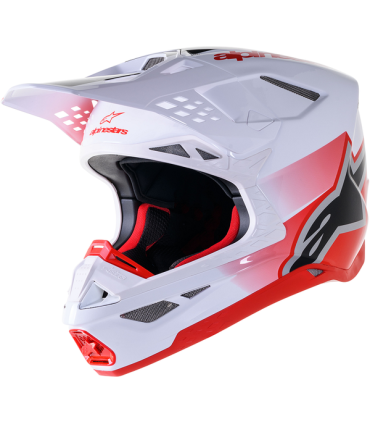 Casco cross Alpinestars Supertech M10 Unit rosso