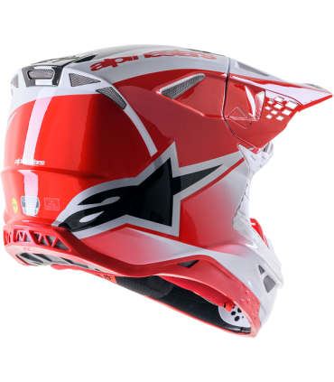 Casco cross Alpinestars Supertech M10 Unit rosso