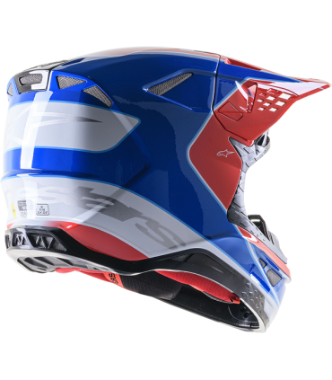 Casco cross Alpinestars Supertech M10 Aeon rosso blu