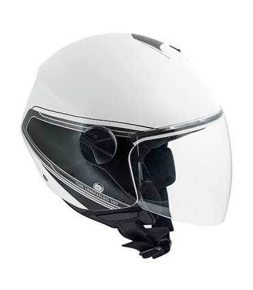 Casque jet Cgm 107G Rome blanc noir