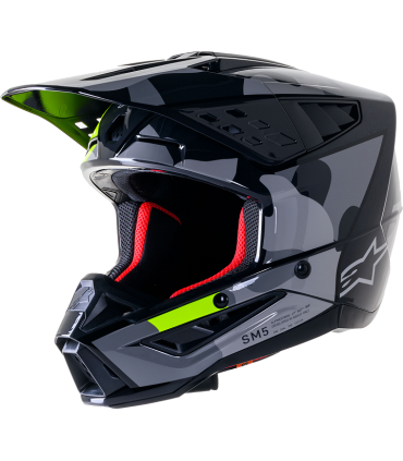 Casco motocross Alpinestars SM5 Rover nero