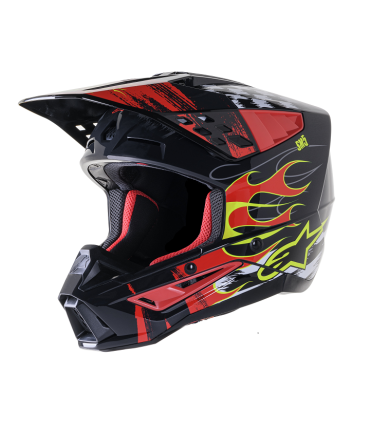 Casco motocross Alpinestars SM5 Rash rosso