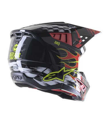 Casco motocross Alpinestars SM5 Rash rosso