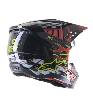 Casque motocross Alpinestars SM5 Rash rouge