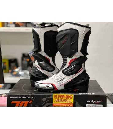 Racing boots Seventy BR1 white red