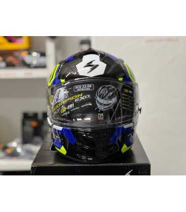 Casco Scorpion Exo 491 Spin nero blu