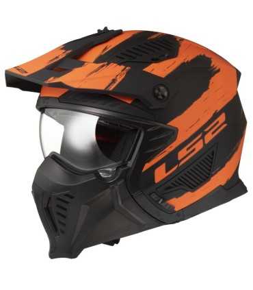 LS2 FF606 Drifter Mud black orange helmet