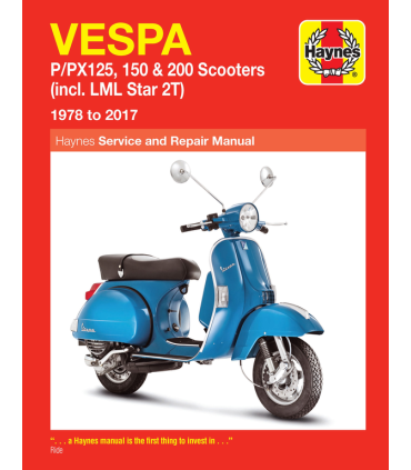 Haynes repair manual Piaggio VESPA P/PX125