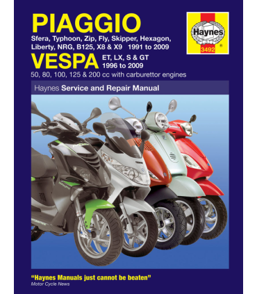 Haynes manuel reparation Piaggio Vespa ET/LX/GT/S