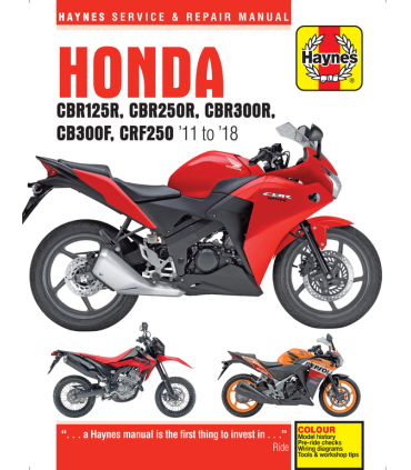 Haynes manuale riparazione Honda CBR125R/250R/300R