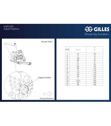 Gilles Tooling MUE2-S03-B FUSSRASTENANLAGE Suzuki Hayabusa R GSX 1300 (2022-24)