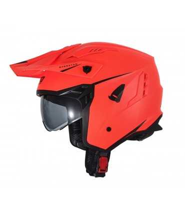 Casco jet Ufo Sheratan rosso fluo