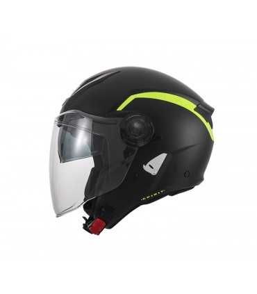 Casque jet Ufo Spirit noir jaune