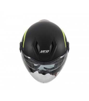 Casque jet Ufo Spirit noir jaune