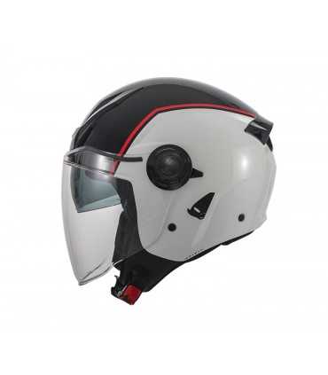 Casco jet Ufo Spirit nero bianco