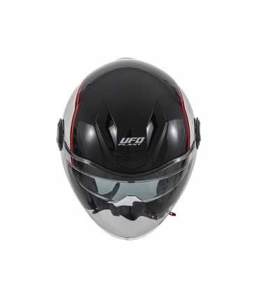 Casco jet Ufo Spirit nero bianco