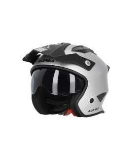 Abbigliamento Moto e Accessori - Casco Moto Jet Cafe Racer Omologato ECE  22-06 Parasole scooter Grigio Opaco