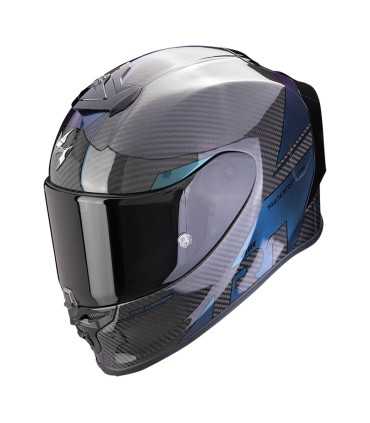 Casco Scorpion Exo R1 Evo Carbon Air Rally blu