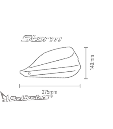 Barkbusters Storm kit paramani neri Yamaha XT 660 R (2004-16)