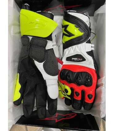 Gants racing Alpinestars Supertech rouge jaune