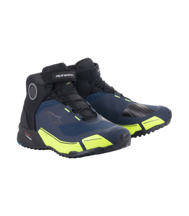 Chaussures moto Alpinestars CR-X Drystar® bleu jaune