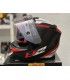 CASCO LS2 FF800 STORM NERVE NERO ROSSO OPACO