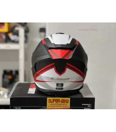 CASCO LS2 FF800 STORM NERVE NERO ROSSO OPACO