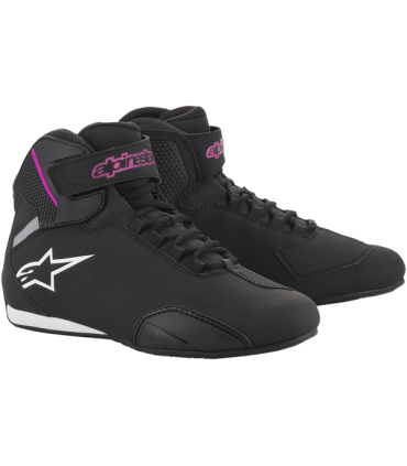 Chaussures moto femme Alpinestars Sektor noir pink