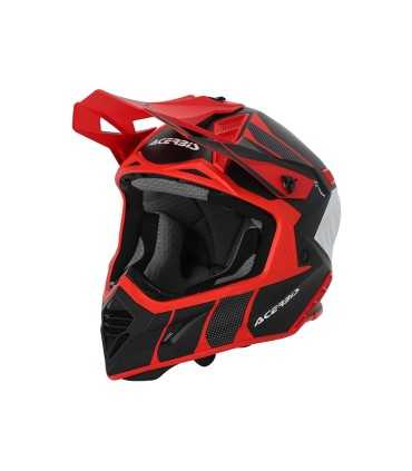 Casco cross Acerbis X-track nero rosso opaco