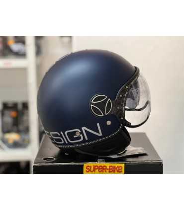 Casco Jet Momo Design FGTR blu opaco nero