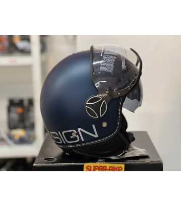 Momo Design FGTR Jet Helm blau matt schwarz