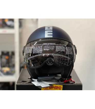 Casco Jet Momo Design FGTR blu opaco nero