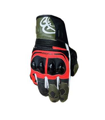 Gants en cuir Berik Sprint 2.0 vert rouge