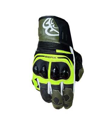 Gants en cuir Berik Sprint 2.0 vert jaune