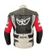 Veste moto touring Berik Adventure blanc rouge