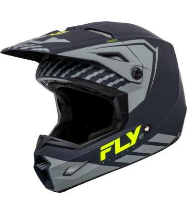 Casco cross Fly Racing Kinetic Menace grigio opaco