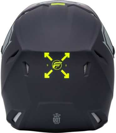 Casco cross Fly Racing Kinetic Menace grigio opaco