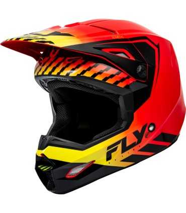 Casco cross Fly Racing Kinetic Menace rosso