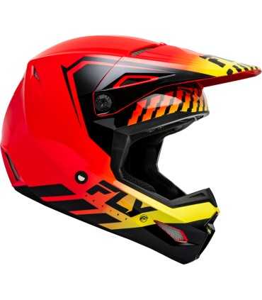 Casco cross Fly Racing Kinetic Menace rosso