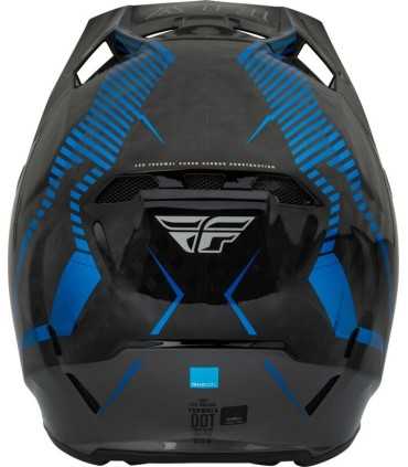 Motocross helm Fly Racing Formula blau carbon matt