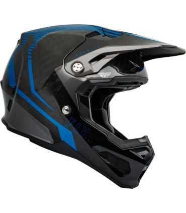 Motocross helm Fly Racing Formula blau carbon matt