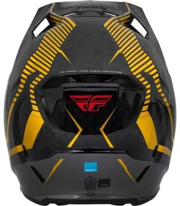 Casco motocross Fly Racing Formula giallo carbon matt