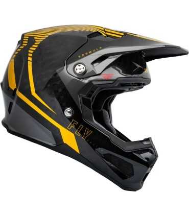 Motocross Fly Racing Formula carbon yellow matt helmet