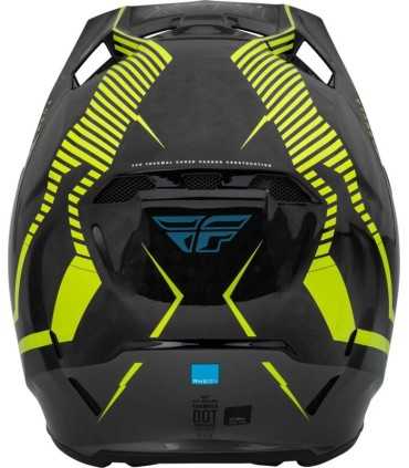 Casco motocross Fly Racing Formula giallo fluo carbon matt