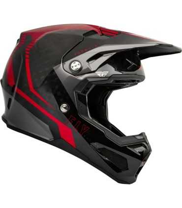 Casco motocross Fly Racing Formula rosso carbon matt