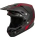 Casco motocross Fly Racing Formula rosso carbon matt