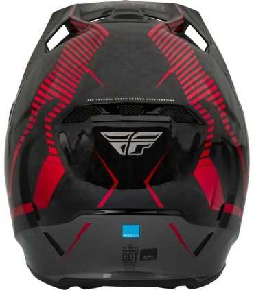 Casco motocross Fly Racing Formula rosso carbon matt