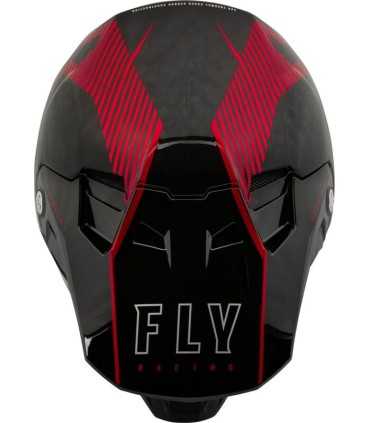 Casco motocross Fly Racing Formula rosso carbon matt