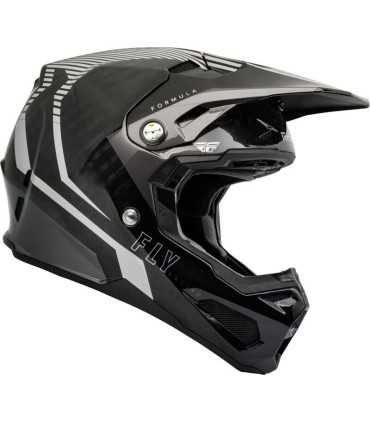 Motocross Fly Racing Formula carbon silver matt helmet